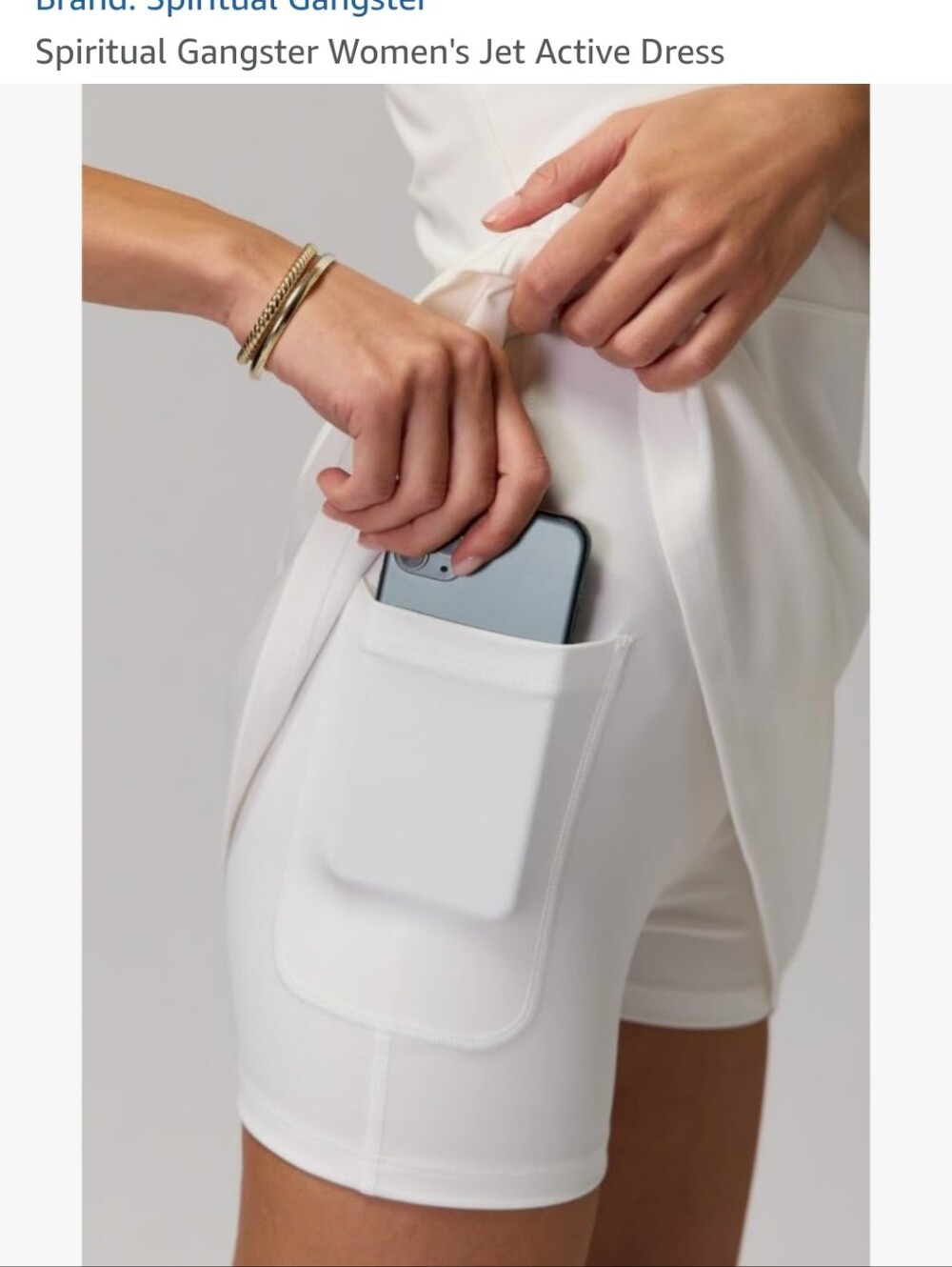 Spiritual Gangster White Racerback Active Mini Dress - Picture 7 of 7